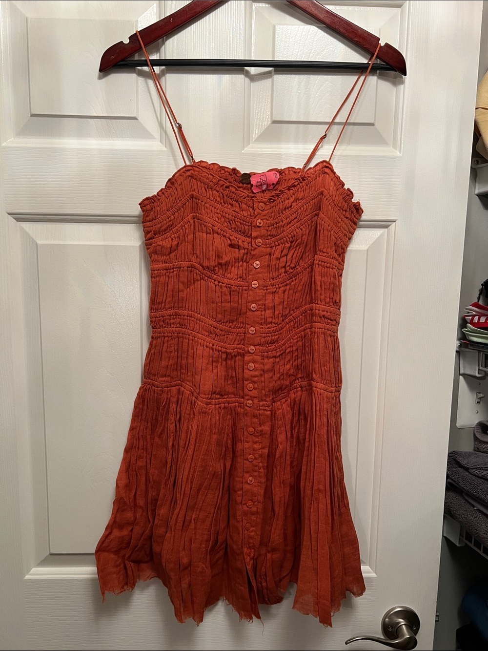 Free People Rust Orange Mini Dress
